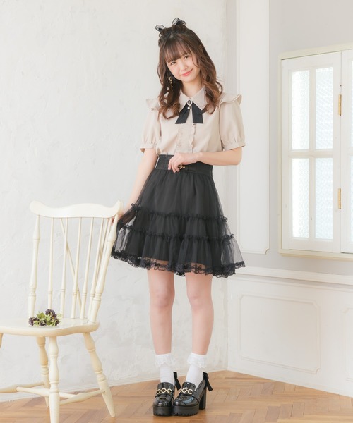 ROJITA（ロジータ）の「ブローチ付き飾りリボンブラウス（シャツ/ブラウス・レディース・ベージュ/ピンク/ホワイト・FREE）」の9枚目の写真