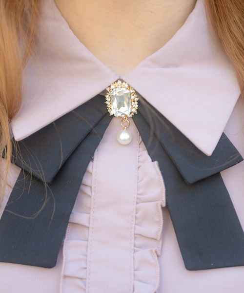 ROJITA（ロジータ）の「ブローチ付き飾りリボンブラウス（シャツ/ブラウス・レディース・ベージュ/ピンク/ホワイト・FREE）」の16枚目の写真