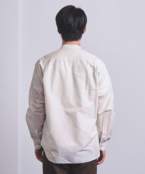 UNITED ARROWS(ユナイテッドアローズ)の「<UNITED ARROWS> コットン/リネン ポプリン バンドカラーシャツ(シャツ/ブラウス・メンズ・ベージュ・SMALL/MEDIUM/LARGE/X-LARGE)」の4枚目の写真