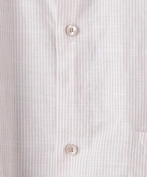 UNITED ARROWS(ユナイテッドアローズ)の「<UNITED ARROWS> コットン/リネン ポプリン バンドカラーシャツ(シャツ/ブラウス・メンズ・ベージュ・SMALL/MEDIUM/LARGE/X-LARGE)」の10枚目の写真