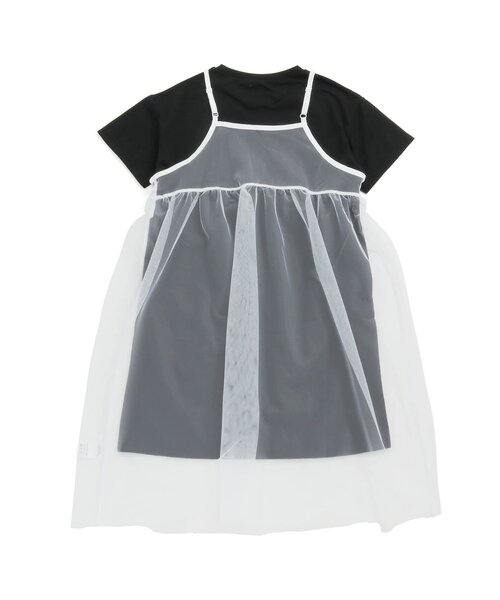 algy（アルジー）の「チュールキャミワンピ＆Tワンピセット（ワンピース・キッズ・ブラック/ピンク/オフホワイト・SMALL/MEDIUM/X-SMALL/XX-SMALL/XXX-SMALL）」の5枚目の写真