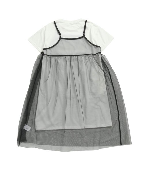algy（アルジー）の「チュールキャミワンピ＆Tワンピセット（ワンピース・キッズ・ブラック/ピンク/オフホワイト・SMALL/MEDIUM/X-SMALL/XX-SMALL/XXX-SMALL）」の10枚目の写真