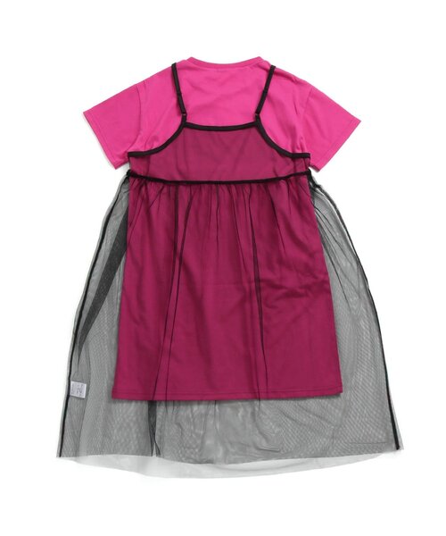algy（アルジー）の「チュールキャミワンピ＆Tワンピセット（ワンピース・キッズ・ブラック/ピンク/オフホワイト・SMALL/MEDIUM/X-SMALL/XX-SMALL/XXX-SMALL）」の11枚目の写真