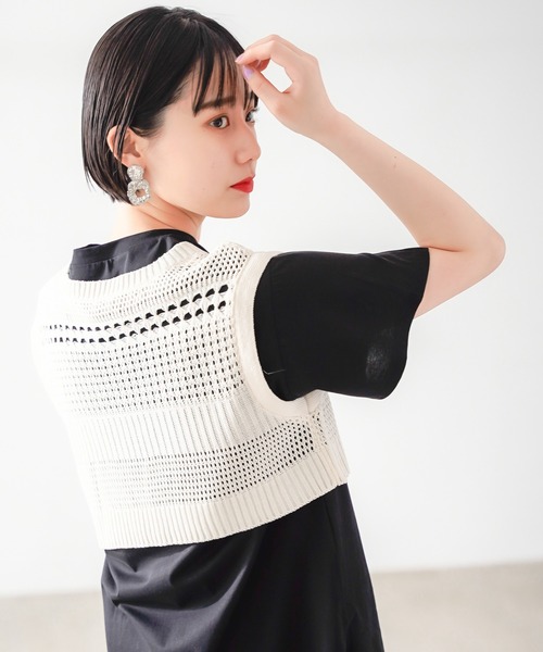 PAGEBOY(ページボーイ)の「スリットデザインBIGTシャツ(Tシャツ/カットソー・レディース・ブラック/オフホワイト/ゼブラ・FREE)」の9枚目の写真