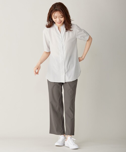 J.PRESS（ジェイプレス）の「【UVケア・接触冷感・洗える】ジャージー パンツ（その他パンツ・レディース・グレー系/ダークブラウン系/ブラック系・9/11/13/7）」の6枚目の写真