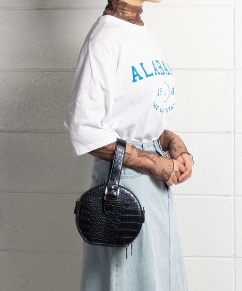 me+em select（ミームセレクト）の「【 2WAY 】サークルクロコハンドルショルダーバッグ（ショルダーバッグ・レディース・ブラック/ベージュ/キャメル/ベージュ×ブラック・FREE）」の14枚目の写真