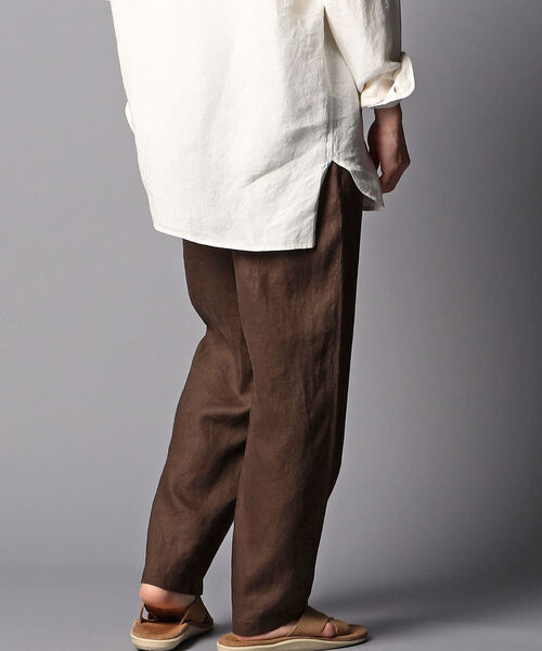 NOLLEY'S goodman（ノーリーズグッドマン）の「リネン イージーパンツ（その他パンツ・メンズ・ダークブラウン/ライトグレー/レンガ/オフホワイト/ネイビー/マスタード・LARGE/MEDIUM/SMALL/X-LARGE）」の4枚目の写真