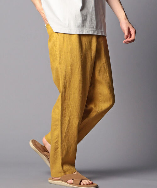 NOLLEY'S goodman（ノーリーズグッドマン）の「リネン イージーパンツ（その他パンツ・メンズ・ダークブラウン/ライトグレー/レンガ/オフホワイト/ネイビー/マスタード・LARGE/MEDIUM/SMALL/X-LARGE）」の6枚目の写真