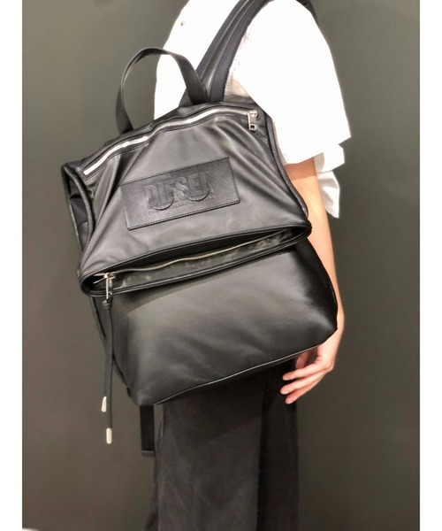 DIESEL（ディーゼル）の「レディース リサイクルナイロン＆レザー バックパック リュック（バックパック/リュック・レディース・ブラック・UNI）」の14枚目の写真