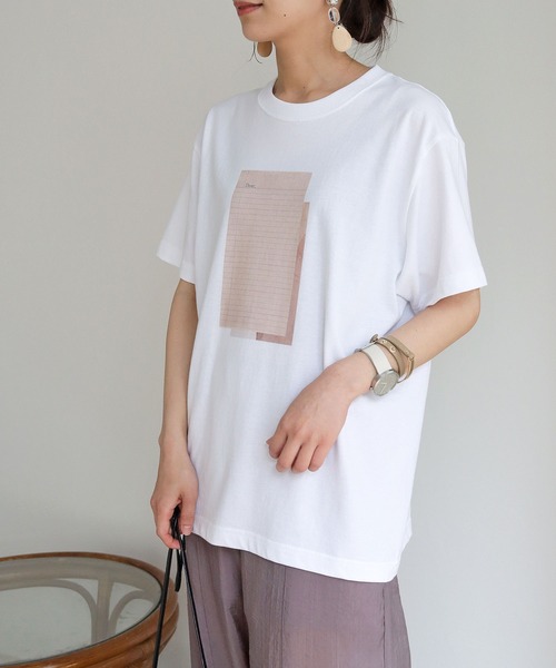 HER CLOSET(ハークローゼット)の「【HERCLOSET】アート柄プリントT(Tシャツ/カットソー・レディース・ホワイト系その他2/ホワイト/ホワイト系その他・S/M)」の4枚目の写真