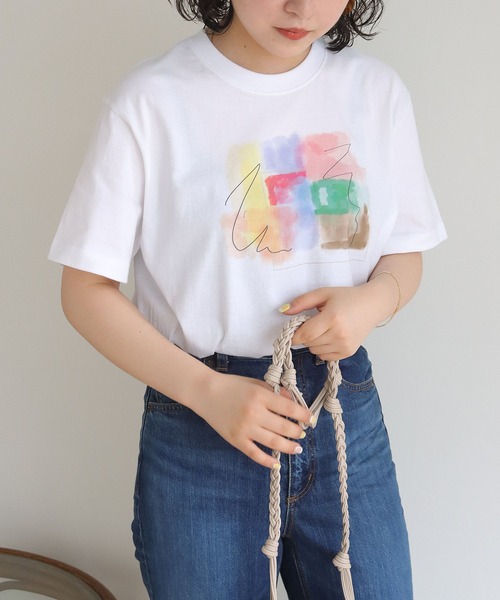 HER CLOSET(ハークローゼット)の「【HERCLOSET】アート柄プリントT(Tシャツ/カットソー・レディース・ホワイト系その他2/ホワイト/ホワイト系その他・S/M)」の9枚目の写真