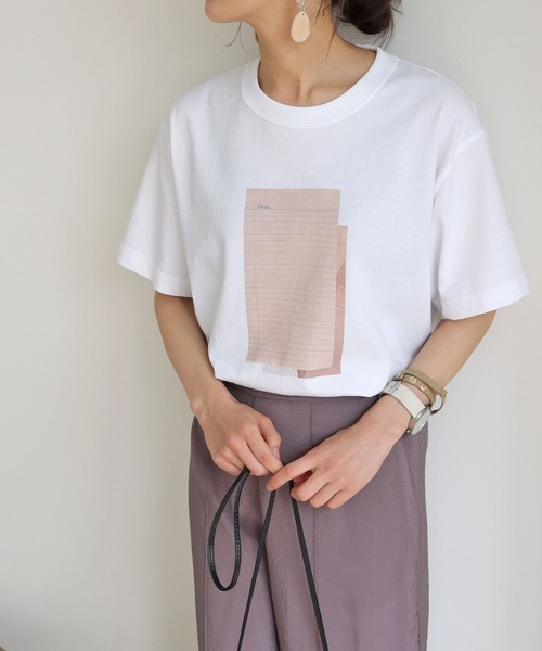 HER CLOSET(ハークローゼット)の「【HERCLOSET】アート柄プリントT(Tシャツ/カットソー・レディース・ホワイト系その他2/ホワイト/ホワイト系その他・S/M)」の5枚目の写真