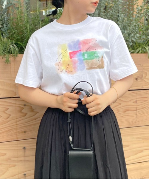 HER CLOSET(ハークローゼット)の「【HERCLOSET】アート柄プリントT(Tシャツ/カットソー・レディース・ホワイト系その他2/ホワイト/ホワイト系その他・S/M)」の13枚目の写真
