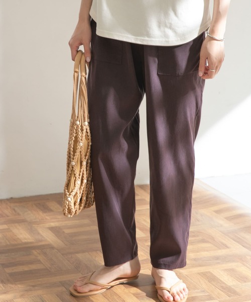 FORK&SPOON（フォークアンドスプーン）の「FORK&SPOON　ベイカーイージーパンツ（その他パンツ・レディース・ブラック/ダークブラウン/カーキ・ONE）」の2枚目の写真