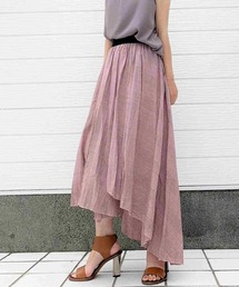 Q | グレンチェックプリーツスカート(スカート)