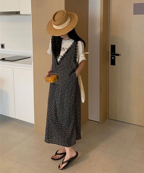 SVEC(シュベック)の「ノースリーブ ロング 花柄 レース ワンピース(ワンピース・レディース・ブラック・FREE)」の17枚目の写真