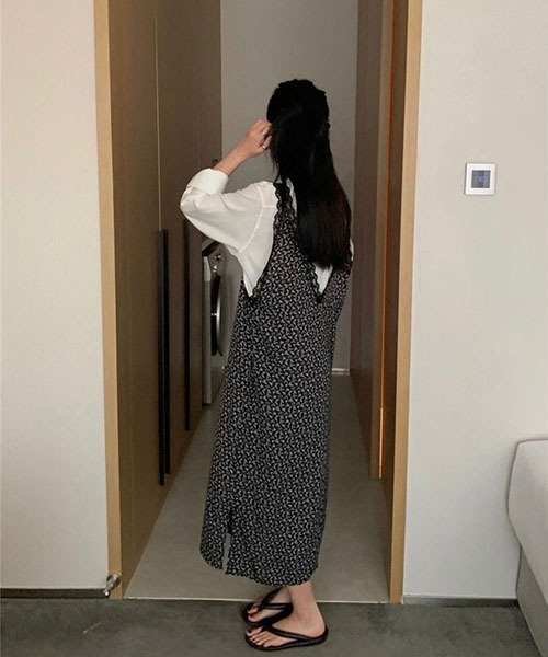 SVEC(シュベック)の「ノースリーブ ロング 花柄 レース ワンピース(ワンピース・レディース・ブラック・FREE)」の11枚目の写真