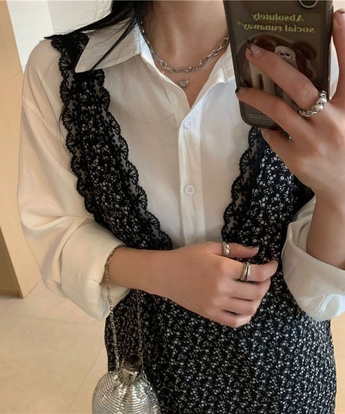 SVEC(シュベック)の「ノースリーブ ロング 花柄 レース ワンピース(ワンピース・レディース・ブラック・FREE)」の16枚目の写真