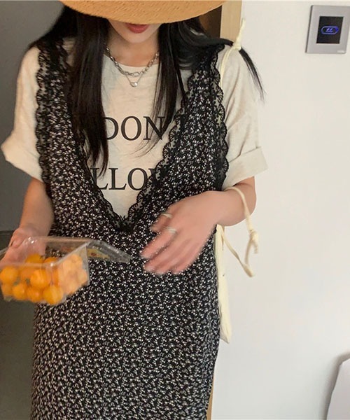 SVEC(シュベック)の「ノースリーブ ロング 花柄 レース ワンピース(ワンピース・レディース・ブラック・FREE)」の18枚目の写真