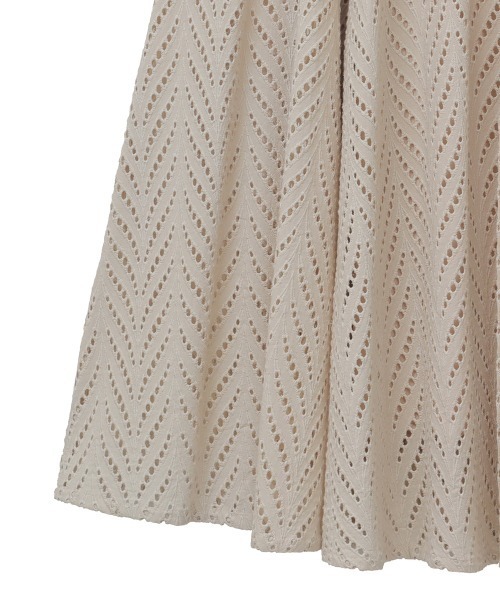 CLANE（クラネ）の「CUT EMBROIDERY FLARE SKIRT（スカート