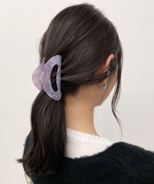 WEGO(ウィゴー)の「WEGO/三角バンスクリップ(バレッタ/ヘアクリップ・レディース・ホワイト/パープル/ブラウン/その他1・FREE)」の14枚目の写真