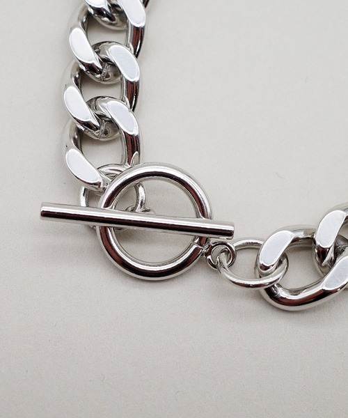 SIGNAL（シグナル）の「【SIGNAL/ シグナル】 Flat Link Chain / キヘイチェーンブレスレット（ブレスレット・メンズ・シルバー・20㎝）」の2枚目の写真