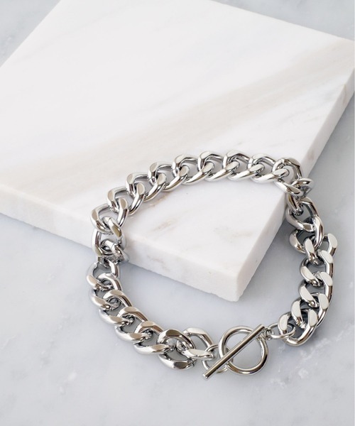 SIGNAL（シグナル）の「【SIGNAL/ シグナル】 Flat Link Chain / キヘイチェーンブレスレット（ブレスレット・メンズ・シルバー・20㎝）」の5枚目の写真