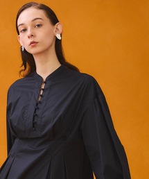 ウエストタックブラウス /ウォッシャブル