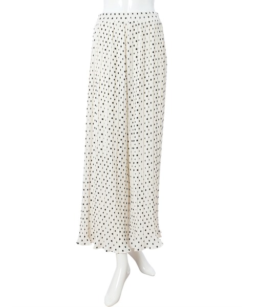 fifth(フィフス)の「プリーツドットワイドパンツ(その他パンツ・レディース・ブラック/ホワイト・MEDIUM/SMALL)」の2枚目の写真