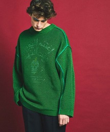 MAISON SPECIAL | 《ユニセックスアイテム》プライムオーバーメッシュクルーネックニットプルオーバー 【MAISON SPECIAL/メゾンスペシャル】(ニット/セーター)
