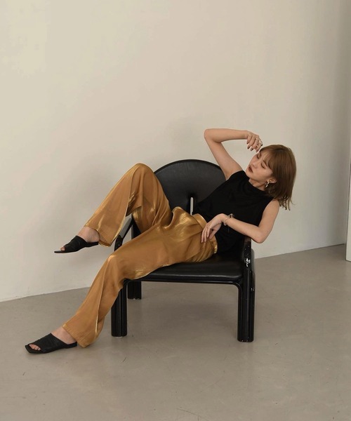 Amiur（エミレ）の「crape satin pants（その他パンツ・レディース・ベージュ/グレー/マスタード・FREE）」の9枚目の写真