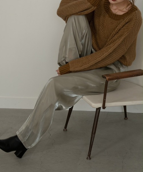 Amiur（エミレ）の「crape satin pants（その他パンツ・レディース・ベージュ/グレー/マスタード・FREE）」の20枚目の写真