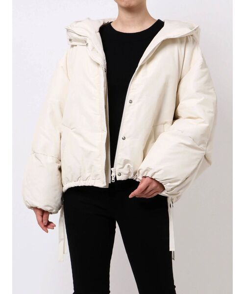 LAGUNAMOON（ラグナムーン）の「シャンブレー中綿ショートコート（その他アウター・レディース・ホワイト/ブラック/パープル/モカ・FREE）」の6枚目の写真