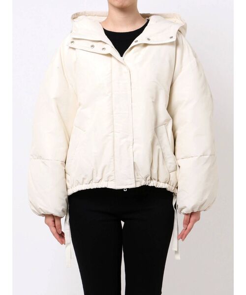 LAGUNAMOON（ラグナムーン）の「シャンブレー中綿ショートコート（その他アウター・レディース・ホワイト/ブラック/パープル/モカ・FREE）」の7枚目の写真