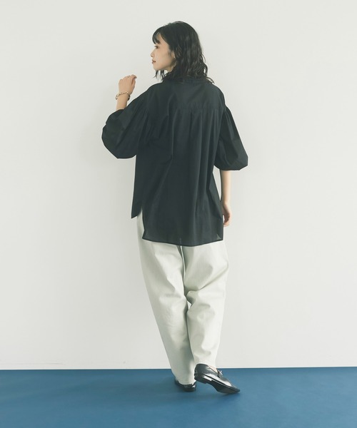 CRAFT STANDARD BOUTIQUE（クラフトスタンダードブティック）の「ピコカット刺繍カラーブラウス　＊◇（シャツ/ブラウス・レディース・ブラック/アイボリー/モカ/ライトパープル・FREE）」の10枚目の写真