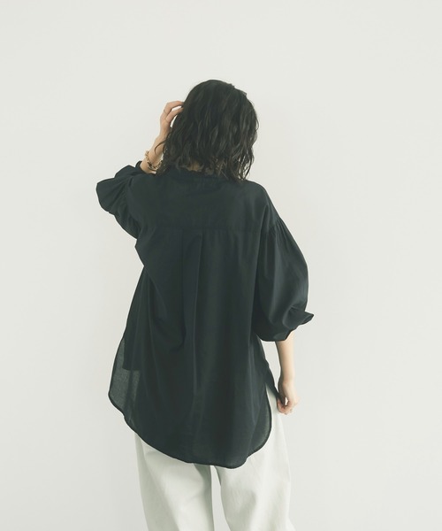 CRAFT STANDARD BOUTIQUE（クラフトスタンダードブティック）の「ピコカット刺繍カラーブラウス　＊◇（シャツ/ブラウス・レディース・ブラック/アイボリー/モカ/ライトパープル・FREE）」の9枚目の写真