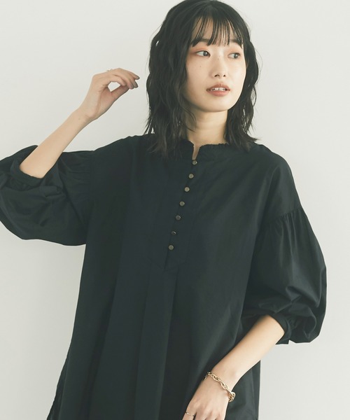 CRAFT STANDARD BOUTIQUE（クラフトスタンダードブティック）の「ピコカット刺繍カラーブラウス　＊◇（シャツ/ブラウス・レディース・ブラック/アイボリー/モカ/ライトパープル・FREE）」の11枚目の写真