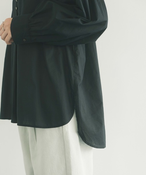 CRAFT STANDARD BOUTIQUE（クラフトスタンダードブティック）の「ピコカット刺繍カラーブラウス　＊◇（シャツ/ブラウス・レディース・ブラック/アイボリー/モカ/ライトパープル・FREE）」の8枚目の写真