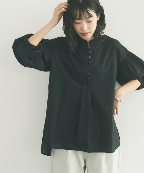 CRAFT STANDARD BOUTIQUE（クラフトスタンダードブティック）の「ピコカット刺繍カラーブラウス　＊◇（シャツ/ブラウス・レディース・ブラック/アイボリー/モカ/ライトパープル・FREE）」の20枚目の写真