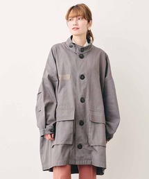 MEDE19F バックサテンのオーバーサイズモッズコート