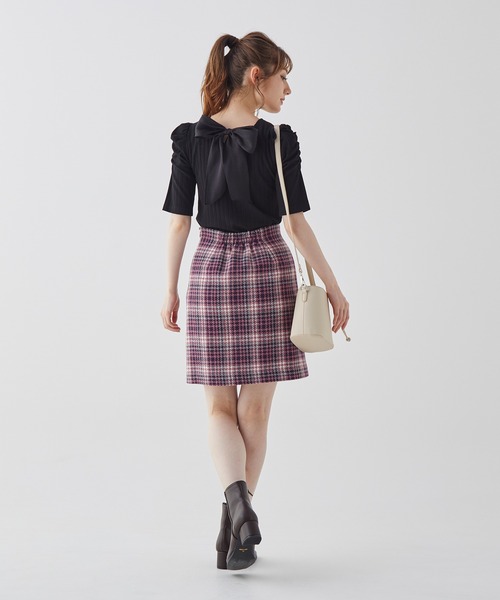 BE RADIANCE（ビーラディエンス）の「Backリボンカットトップス（Tシャツ/カットソー・レディース・ブラウン/ブラック・FREE）」の14枚目の写真