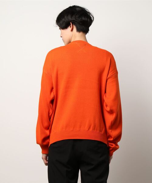 CIAOPANIC TYPY（チャオパニックティピー）の「【OSORO】スウェットライクニット プルオーバー（ニット/セーター・メンズ・ライトグレー/ブラック/グリーン/イエロー/オレンジ・S/M/L/XL）」の21枚目の写真