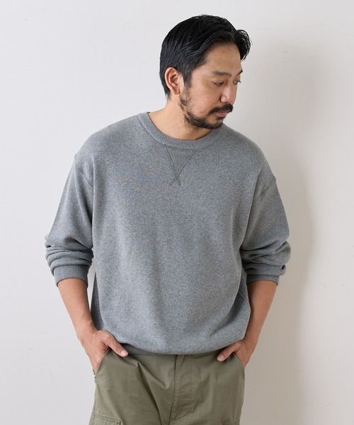 CIAOPANIC TYPY（チャオパニックティピー）の「【OSORO】スウェットライクニット プルオーバー（ニット/セーター・メンズ・ライトグレー/ブラック/グリーン/イエロー/オレンジ・S/M/L/XL）」の9枚目の写真