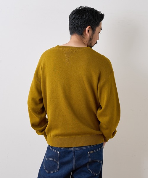 CIAOPANIC TYPY（チャオパニックティピー）の「【OSORO】スウェットライクニット プルオーバー（ニット/セーター・メンズ・ライトグレー/ブラック/グリーン/イエロー/オレンジ・S/M/L/XL）」の7枚目の写真