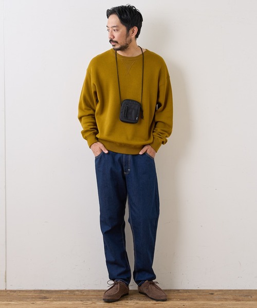 CIAOPANIC TYPY（チャオパニックティピー）の「【OSORO】スウェットライクニット プルオーバー（ニット/セーター・メンズ・ライトグレー/ブラック/グリーン/イエロー/オレンジ・S/M/L/XL）」の12枚目の写真