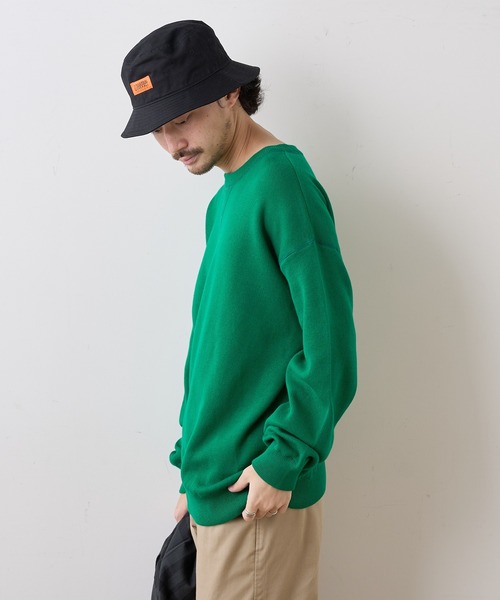 CIAOPANIC TYPY（チャオパニックティピー）の「【OSORO】スウェットライクニット プルオーバー（ニット/セーター・メンズ・ライトグレー/ブラック/グリーン/イエロー/オレンジ・S/M/L/XL）」の17枚目の写真