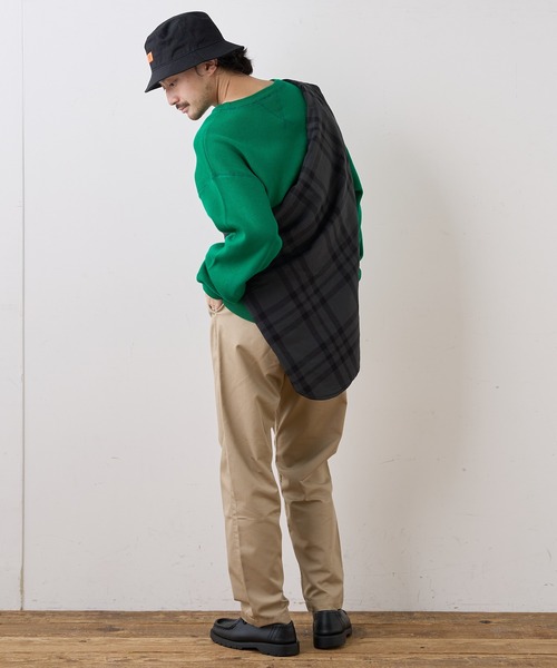 CIAOPANIC TYPY（チャオパニックティピー）の「【OSORO】スウェットライクニット プルオーバー（ニット/セーター・メンズ・ライトグレー/ブラック/グリーン/イエロー/オレンジ・S/M/L/XL）」の13枚目の写真