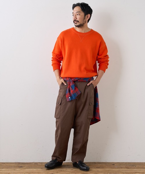 CIAOPANIC TYPY（チャオパニックティピー）の「【OSORO】スウェットライクニット プルオーバー（ニット/セーター・メンズ・ライトグレー/ブラック/グリーン/イエロー/オレンジ・S/M/L/XL）」の18枚目の写真