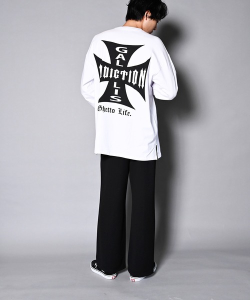 GALLIS ADDICTION（ガリスアディクション）の「GA IRON-CROSS L/S TEE/アイアンクロス ロンT（Tシャツ/カットソー・メンズ・ホワイト/ブラック・M/L）」の6枚目の写真