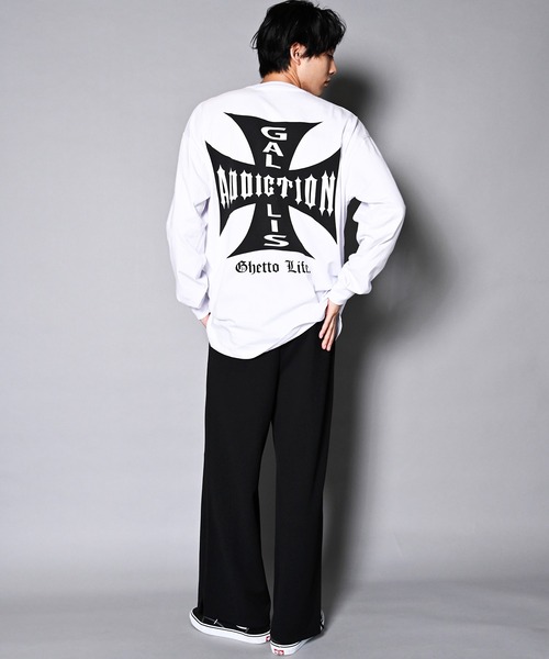 GALLIS ADDICTION（ガリスアディクション）の「GA IRON-CROSS L/S TEE/アイアンクロス ロンT（Tシャツ/カットソー・メンズ・ホワイト/ブラック・M/L）」の8枚目の写真